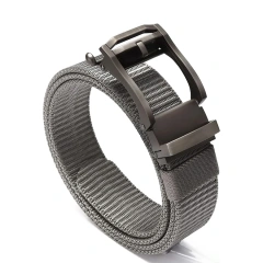 Men Wear-resistant Nylon Web Tactical Belt with Automatic Slide Buckle Golf Men Adjustable Tactical Belt  Wholesale Hot selling Sports Training Wholesale Hot Sell Men's Work Belt Buckle Fade-Resistant Panel Work Belt