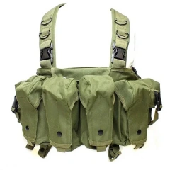 Tactical Equipment Chest Rig Vest Tactical Carrier Chest Rig with Magazine Pouch Outdoor Tactical Hunting Vest Multi-Purpose Tactical Chest Rig Light Weight Camouflage Tactical Chest Rig Men's Tactical Chest Rig with Molle Pouch Bags
