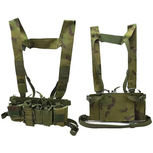 Tactical Chest Rig Harness Vest Good Quality Tactical Vest Rig Bag with Magazine Pouch Tactical Chest Rig Bag Best Selling Tactical Gear Camouflage Molle Chest Rigs Durable Tactical Chest Rig Outdoor Harness Tactical Rig Vest
