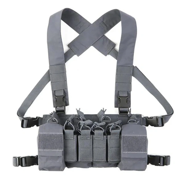 Top Selling Tactical Accessories Camouflage Chest Rig Multipurpose Tactical Chest Rig Outdoor Soft Tactical Chest Rigs military Tactical Chest Rig MOLLE Mag Pouch Radio GP Bag Camouflage Tactical Chest Rig Vest for Outdoor