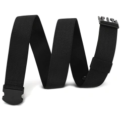 Men Sports Elastic Stretch Belt Unisex Adventure Web Belt Women Men with Non-Metal Buckle Adjustable Tactical Belt  High Quality Men Adjustable Tactical Training Belt Elastic Stretch Duty Riggers multifunctional Metal Buckle Belt