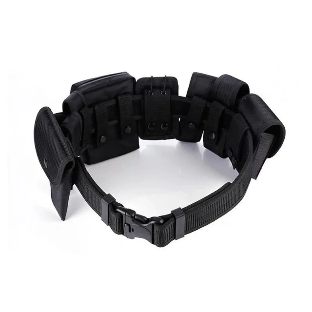 Detachable Adjustable Tactical Belts High Quality Training Hunting Accessories Security Practical Kit Duty Belt with Pocket  Heavy Duty Durable Nylon Elastic Stretch Tactical Belts for Men sport casual Training durable Tactical Belts