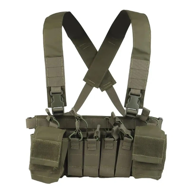 Hot Selling Lightweight Portable Tactical Vest Chest Rig Bag Magazine Pouch Tactical Vest Outdoor Camouflage Chest Rig military Tactical Chest Rig Training Vest Tactical Vest Micro Chest Rig with Pouches Tactical Molle Chest Rig