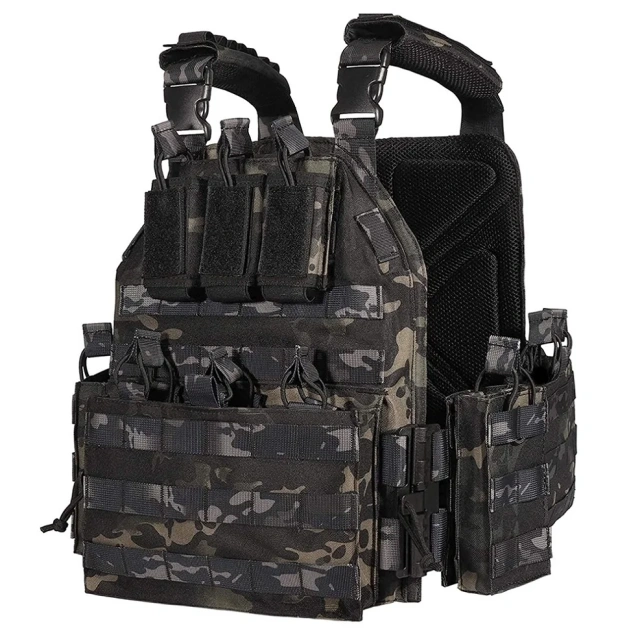 Training Quick Release Vest Double Triple Pouch Vest  Training Duty Equipment Hunting Vest Adjustable Training durable outdoors security Training vest  Lightweight Wear-resistant stab-proof Sports Training vest outdoors Breathable Training Vest