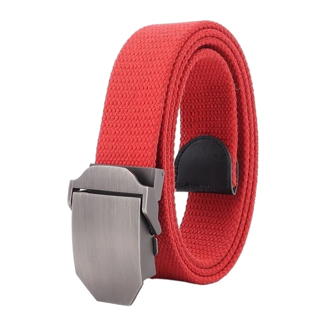 Adjustable Outdoor Adjustable Sports Canvas Belt Men's Youth Belt Casual Jeans Automatic Buckle Tactical Belt  Wholesale Men Casual Golf Web Belt Jeans with Automatic Adjustable Buckle Tactical Nylon Men Waist  Ratchet Belts