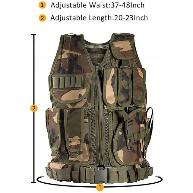 Hot Selling Adjustable Tactical Assault Vest 600D Encryption Polyester Lightweight Tactical Training Vest for OutdoorKids Training Vest Children's Adjustable Outdoor Vest Jacket durable outdoors Clothing Assault Vest