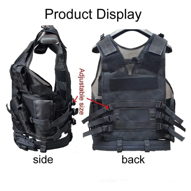 Hot Selling 600D Encrypted Nylon Fabric Training Vest Breathable Tactical Vest for Outdoor Hunting Training Vest  Training Vest Children Adjustable Outdoor Clothing multifunctional Wear-resistant Training Vest
