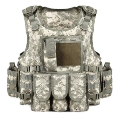 Wholesale Outdoor Training Vest Multifunctional Adjustable Assault Tactical Vest Lightweight Breathable Tactical Vest stab-proof Vest Training Chest Set for Men outdoors Breathable lightweight Men Vest