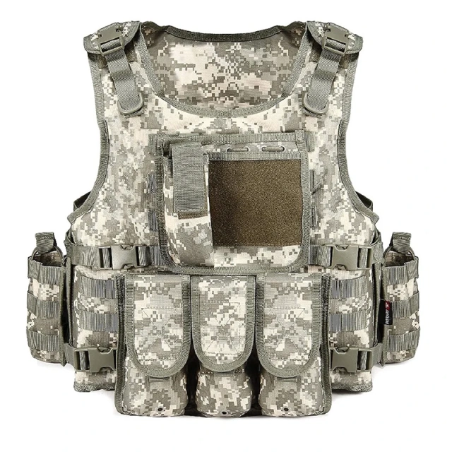 Wholesale Outdoor Training Vest Multifunctional Adjustable Assault Tactical Vest Lightweight Breathable Tactical Vest stab-proof Vest Training Chest Set for Men outdoors Breathable lightweight Men Vest