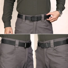 Durable Waterproof Ratchet Belts Men Tactical Belts Adjustable Training Durable Nylon Web Golf Belt  Adjustable Training Outdoor Nylon Belts Men Tactical Belt Adjustable Slide Plastic Buckle Web Canvas Belt