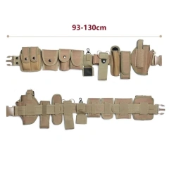 Outdoor Tactical Flashlight Pouch Wear-resistant Sets Multifunctional Utility Kit Belt Hiking Duty Belt Security Duty Belts   Wear-resistant Sports Tactical Belt Webbing Riggers Heavy Duty Quick Release Metal Buckle sports Belt