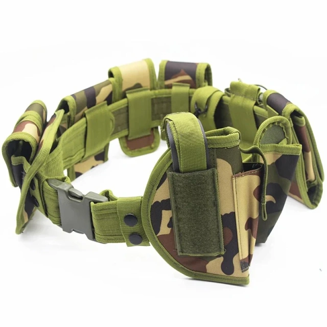 Fashionable Casual Durable Multifunctional Tactical Belt Duty Set Adjustable Nylon Sport Enthusiasts Security Hunting Belt  Durable multifunctional Ratchet Belt Men Nylon Web Wear-resistant Tactical Belt with Automatic Slide Buckle