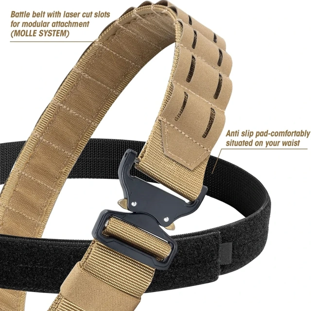 Sports Training Hunting Tactical Belt Durable Wear-resistant  Waterproof Multifunctional Tactical Belt  Fashionable Mountaineering Hunting Tactical Belt with Accessories Tactical Quick Release Rigger Belt Wholesale Heavy Duty Belts