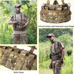 Top Selling Tactical Gear Training Chest Rig High Quality Tactical Rig for Chest Training Vest with Straps Wholesale Tactical Chest Rig with Multi-Pockets High Quality Tactical MOLLE Vest Tactical Micro Chest Rig