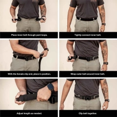 Lightweight Wear-resistant Lightweight Tactical Belt Metal Quick Release Buckle Nylon Training Tactical Belt  High Duty Adjustable Tactical Training Belt Lightweight Quick Release Rigger Belt Heavy Duty Belts for Men Modular Equipment