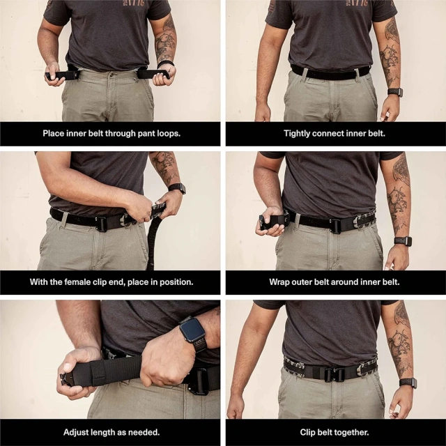 Lightweight Wear-resistant Lightweight Tactical Belt Metal Quick Release Buckle Nylon Training Tactical Belt  High Duty Adjustable Tactical Training Belt Lightweight Quick Release Rigger Belt Heavy Duty Belts for Men Modular Equipment