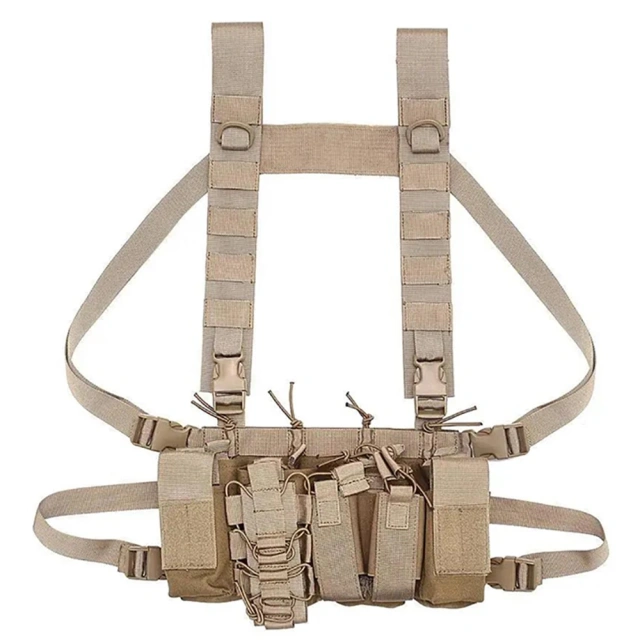 Tactical Chest Rig Harness Vest Good Quality Tactical Vest Rig Bag with Magazine Pouch Tactical Chest Rig Bag Best Selling Tactical Gear Camouflage Molle Chest Rigs Durable Tactical Chest Rig Outdoor Harness Tactical Rig Vest