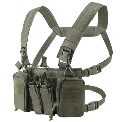 Wholesale Men Nylon Hunting Chest Rig Tactical Pack Chest Rig with Magazine Pouch Micro Tactical Chest Rig Wholesale Outdoor Tactical Harness Chest Rig High Quality Training Vest Chest Rig Utility Tactical Rig Pouch for Chest