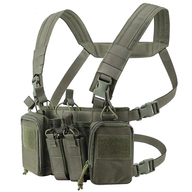 Wholesale Men Nylon Hunting Chest Rig Tactical Pack Chest Rig with Magazine Pouch Micro Tactical Chest Rig Wholesale Outdoor Tactical Harness Chest Rig High Quality Training Vest Chest Rig Utility Tactical Rig Pouch for Chest