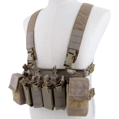 Heavy Duty Tactical Vest Tactical Chest Vest Rig Adjustable X Harness Tactical Chest Vest with Mag Pouches Custom Tactical Chest Rig Lightweight Quick Release Outdoor Game Hunting Bag Chest Rig Tactical Vest With Pouch