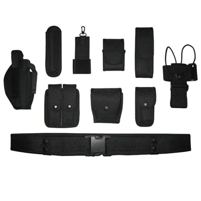 Tactical Duty Belts with Holster Flashlight Pouch Handcuff Case Sets Tactical Multifunctional Utility Kit Belts  Breathable Men Stretch Canvas Belt Durable Plastic durable Buckle Work Travel Sports Waist Elastic Tactical Belts