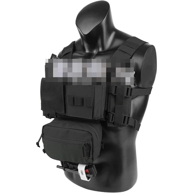 Tactical Micro Chest Rig with Pouches Tactical Chest Rig Vest Bag for Camping Hiking Training Tactical Chest Rig Hot Sale Outdoor Tactical Accessory Molle Vest Tactical Pouch Bag Vest Tactical Camouflage Chest Rig Harness for Tactical