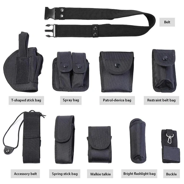 Premium Modular Equipment Security Utility Tactical Belt with Components Pouches Bag Holster for Security Hunting Hiking Belt  Fashionable Heavy Duty Quick multifunctional Release Buckle Tactical Belt Hiking Rigger Nylon Web Work Belt