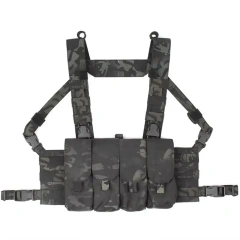 Wholesale Tactical Quick Release Chest Rig Vest High Quality Tactical Mole Vest Chest Rig Tactical Hunting Vest Bag Training Equipment Hunting Chest Vest Tactical Vest MOLLE Chest Rig Quick Release Tactical Belly Chest Rig