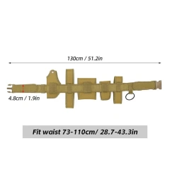 Wholesale Outdoor High Density Material Adjustable Heavy Duty Utility Belt Quick-Release Belt with Pouch Tactic Waist Belt  Wear-resistant Adjustable multifunctional Wear-resistant Tactical Belts Nylon Web Golf Casual Work Belts