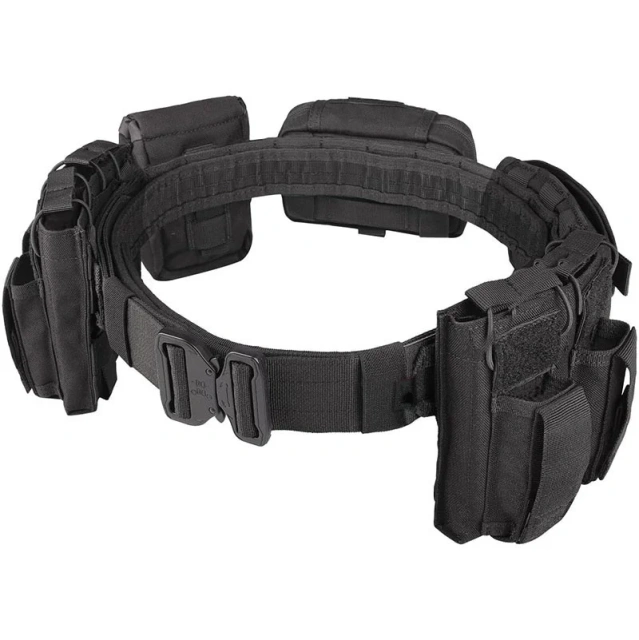 High Quality Premium Lightweight Tactic Waist Belt Duty Utility Waist Belt Duty Tactical Durable Multifunctional Waist Belts  Lightweight Adjustable Training Men's Belt Durable Tactical Stretch Web Nylon Belt with Quick Release Buckle
