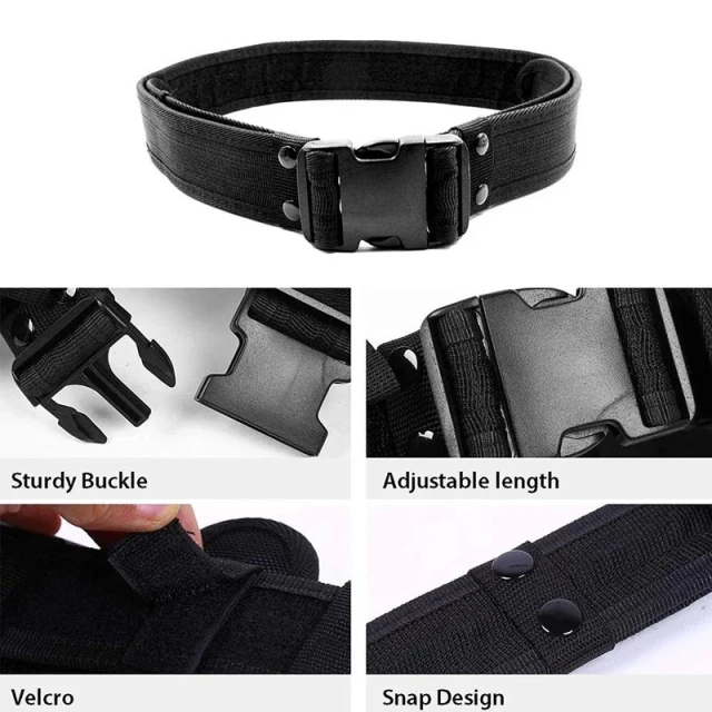 High Density Sport Material Modular Equipment System Security Tactical Duty Utility Belts Security Hunting Waist Belt  Adjustable Training Men Style Work Hiking Riggers Web Belt with Heavy Duty Quick Release Metal Buckle Tactical Belts