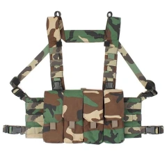 Customized Tactical Chest Rig Outdoor Camouflage Carrier Chest Rig High Quality Tactical Hunting Chest Rig Vest military High Quality Tactical Chest Vest Rig Tactical Vest with Multi-pockets Outdoor Training Hunting Vest
