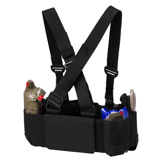 Elastic Tactical Chest Rig with Mag Pouch Outdoor Tactical Vest Chest Rig Heavy Duty Tactical Molle Chest Rig Tactical Camouflage Chest Rig Outdoor Hunting Tactical Chest Rig With Mag Pouch Tactical Molle Chest Rig Vest