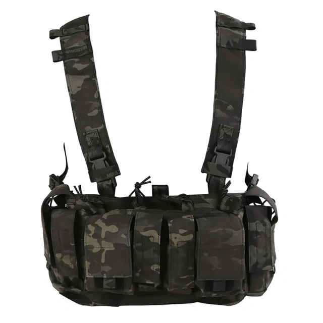 Customized Tactical Chest Rig Multi-pockets Camo Harness Tactical Chest Rig Vest Tactical Chest Pack Rig High Quality Tactical Gear Molle Vest Tactical Chest Rig Pouch Bag Tactical Camouflage Carrier Chest Rig for Outdoor