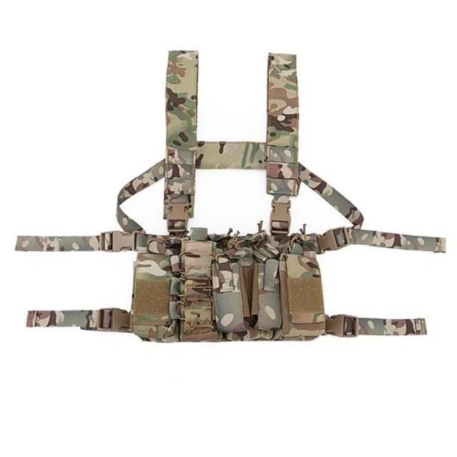 Outdoor Camouflage Chest Rig Bags New Men Women Protective Tactical Vest Soft Tactical Chest Rigs with Pouches military Tactical Chest Rig Hunting Vest Camo Tactical Chest Rig With Mag Pouch Heavy Duty Training Rig