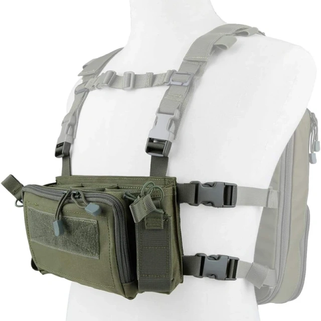 Wholesale Camouflage Tactical Vest Tactical Equipment Chest Rig Good Quality Tactical Chest Rig for Hunting Custom Tactical Hunting Vest with Molle Pouches High Quality Tactical Chest Rig Bag Tactical Molle Chest Rig Vest