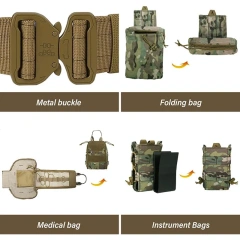 Detachable Utility Belt Adjustable Comfortable Heavy Duty Tactical Belt for Daily Commuting Hunting Simulated Training  Wear-resistant Tactical Belts Men Nylon Work Casual Belt lightweight Quick Release Buckle Hiking Rigger Belt