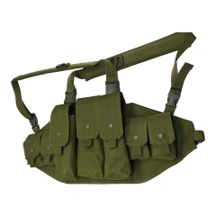 Outdoor Camouflage Gear Chest Rig Tactical Molle Vest with Pouch Bag Carrier Tactical Camouflage Chest Rig Lightweight Tactical Chest Rig Lightweight Tactical Chest Hanging Vest with Mag Outdoor Tactical Chest Rig Pouch