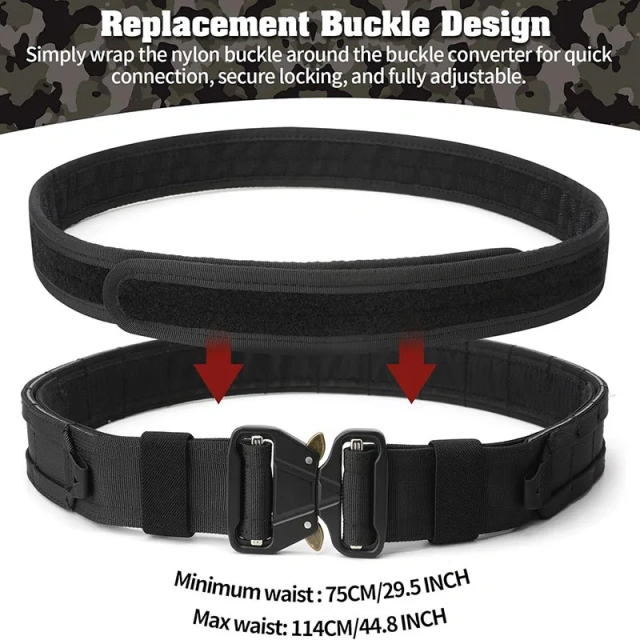 Premium Multifunctional Camping and Everyday Use Quick-release Buckle Waist Belt Quick Release Tactical Heavy Duty Belt   Adjustable Strap Security Duty Equipment high density Material Tactical Belt Multifunctional Quick-release Buckle Duty Belt
