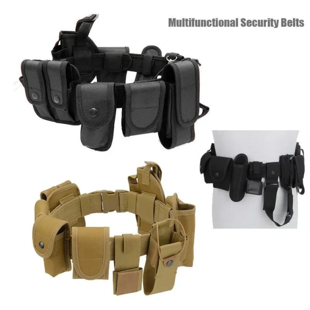 High Duty Detachable Multifunctional Tactical Security Duty Belt High Density Material Holster Pouch Set Utility Kit Belt  Universal Mountaineering Outdoor Tactical Waist Pack Real Multi-Functional Combination Belt Equipment tactic Waist Belt