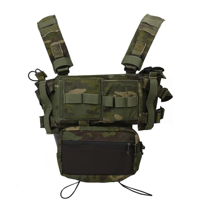 Wholesale Tactical Molle Chest Rig Heavy Duty Camouflage Tactical Chest Rig Vest for Outdoor Tactical Modular Vest