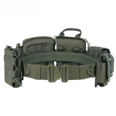Premium Adjustable Multifunctional Tactical Girdle Outdoor Duty Hunting Waist Pack Tactical Belt Outdoor Tactic Waist Belt  Wholesale Durable Fashionable Reversible multifunctional Ratchet Belt Durable Nylon Web Tactical Work Belt