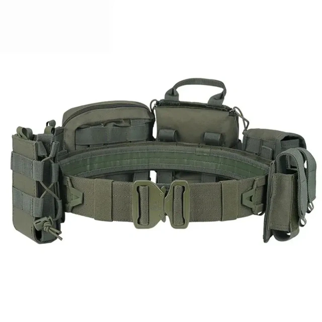 Premium Adjustable Multifunctional Tactical Girdle Outdoor Duty Hunting Waist Pack Tactical Belt Outdoor Tactic Waist Belt  Wholesale Durable Fashionable Reversible multifunctional Ratchet Belt Durable Nylon Web Tactical Work Belt