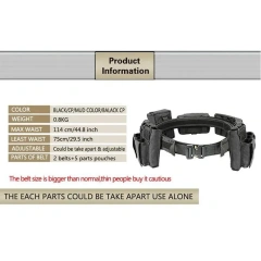 Camping and Everyday Use Tactical Belt Utility Nylon Tactical Duty Belt  Tactic Sport Enthusiasts Training Waist Belts  High-quality Wear-resistant Lightweight Men's Core multifunctional Wear-resistant Reversible Tactical Belt