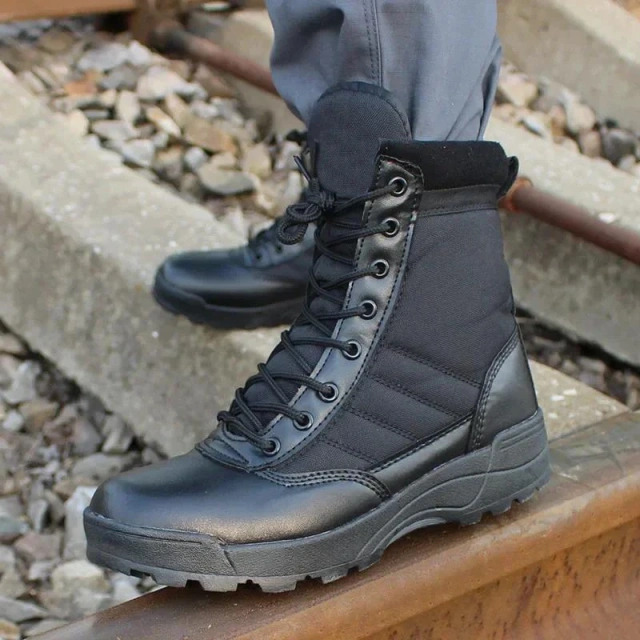 Durable Tactical Oxford Boots Desert Boots Outdoor Hiking Boots Ankle Shoes wear-resistant Tactical Men Work Shoes  Fashion Work Men's Tactical Boots Breathable Hiking Anti-skid Thick Platform Camping Outdoor Trekking Sports Oxford Sneakers