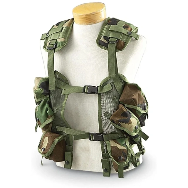 Adjustable Outdoors Breathable Training Camouflage Wear-resistant Enhanced Training Load Bearing Hiking Vest  Lightweight stab-proof vest fashion Radio Chest Harness Chest Front Pack Pouch Holster Vest