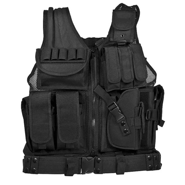 Wholesale Customized Training Vest Breathable Outdoors Hunting Vest Adjustable Durable Tactical Training Multifunctional Vest  Children Kids Camouflage Vest with Multi Pocket Kids Children Waistcoat Assault Training Vest Outdoor