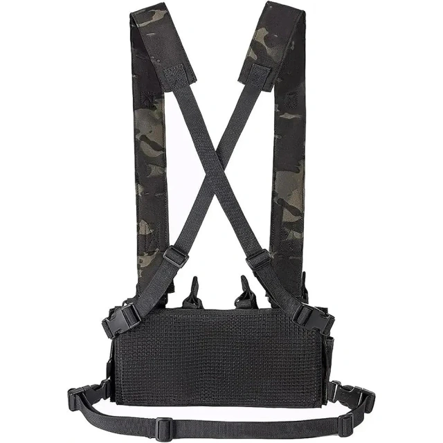 Tactical Equipment Vest with Magazine Pouch Tactical MOLLE Chest Rigs for Hunting Tactical Harness Chest Rigs Hot Selling Tactical Equipment Vest Rig Pack Carrier Vest Hunting Training Mini Chest Harness Utility Tactical Chest Rig