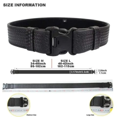 High Density Outdoor Material Multifunctional Duty Web Training Belt Rig with Handcuff Case Duty Belt Tactic Waist Belts  Fashionable Men's Lightweight Training Juniors Casual Braided high-quality Durable Canvas Woven Fabric Tactical Belt