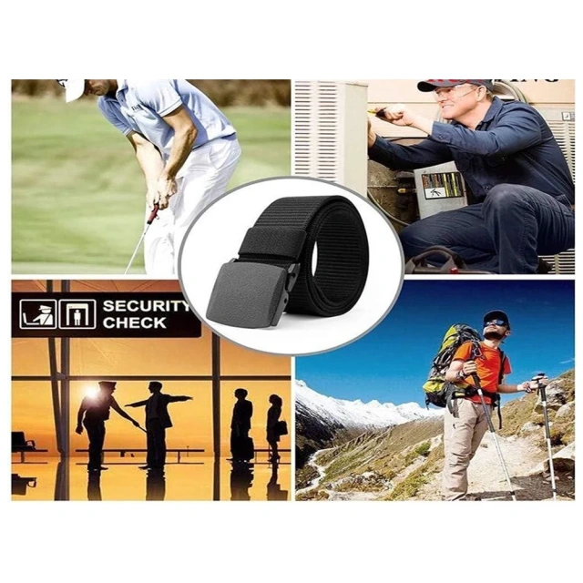 Wear-resistant Nylon Training Tactical Men Belt Webbing Canvas Outdoor Web Belt with Plastic Buckle Fits Pant  Fashionable Casual Durable Multifunctional Tactical Belt Duty Set Adjustable Nylon sport enthusiasts Security Hunting Belt